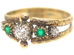Victorian 18ct Gold Ring Set With Emerald & Diamonds 13 Victorian 18ct Gold Ring Set With Emerald & Diamonds -Antique Jewellery Company ffda671e dsc09636 scaled 1