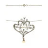 Diamond & Pearl Art Nouveau Pendant On Platinum Chain -Antique Jewellery Company pendant7